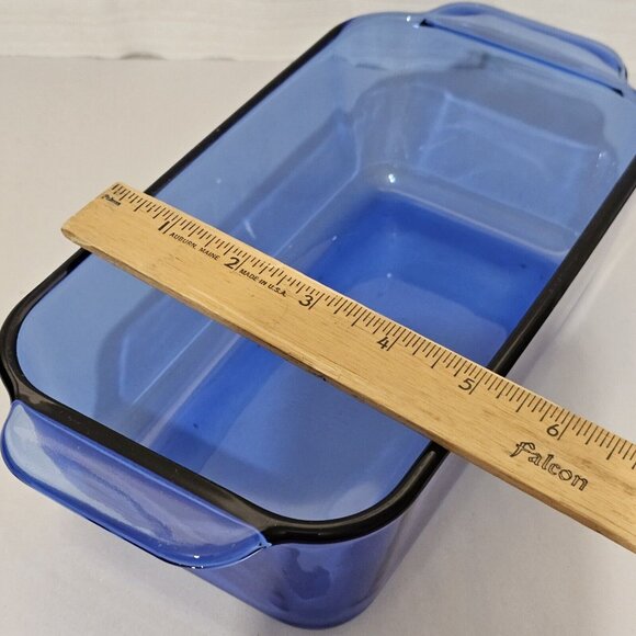 Pyrex 213-R Originals Cobalt Loaf Pan 8.5" vintage bread baker dish 1.5L/qt - Picture 14 of 15